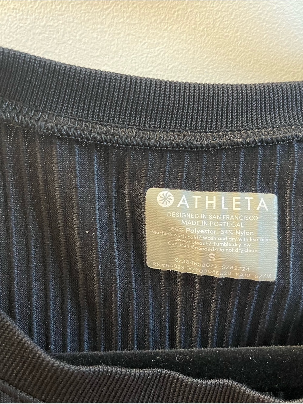 Athleta Black Ribbed Tank Top - Picture 3 of 3